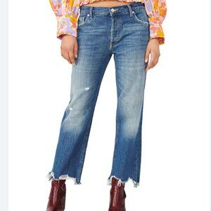 Free People Maggie Mid-Rise Straight-Leg Jeans